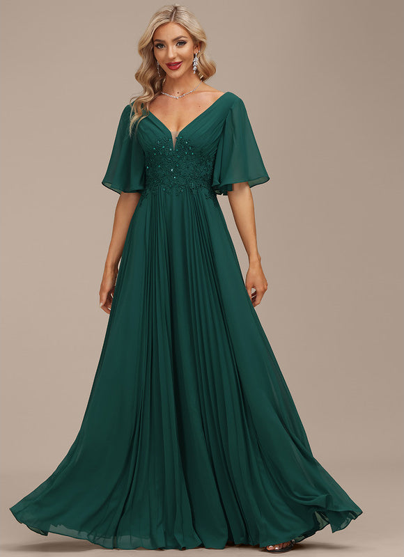Robe Trapèze Émeraude Envoûtante