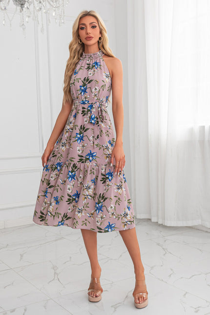 Robe Trapèze Midi Imprimée - gallery 4