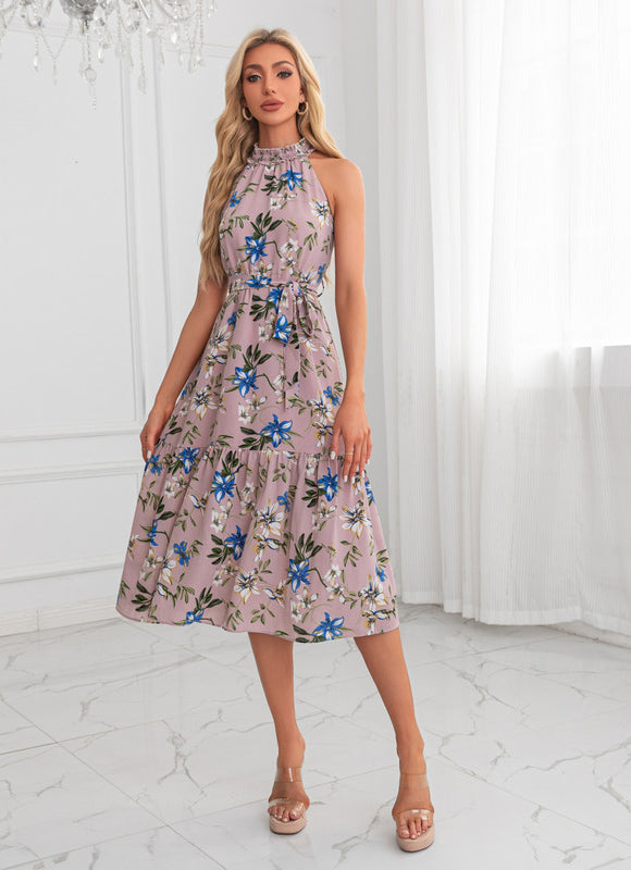 Robe Trapèze Midi Imprimée - gallery 4