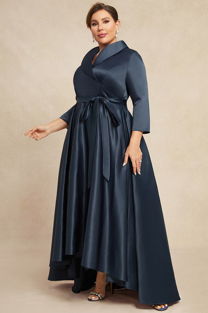 Robe Trapèze Nuit Satinée Élégante - gallery 7