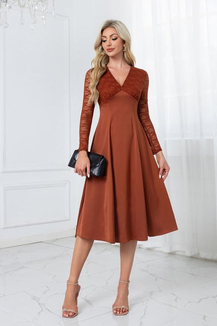 Robe Trapèze Écarlate Élégante - gallery 4