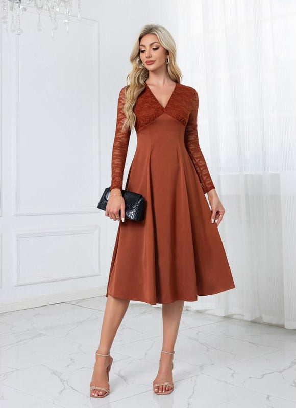 Robe Trapèze Écarlate Élégante - gallery 4