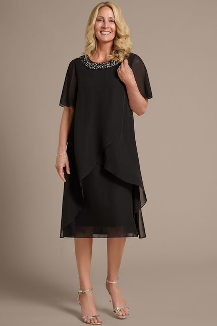 Robe Trapèze Ébène Élégante - gallery 3