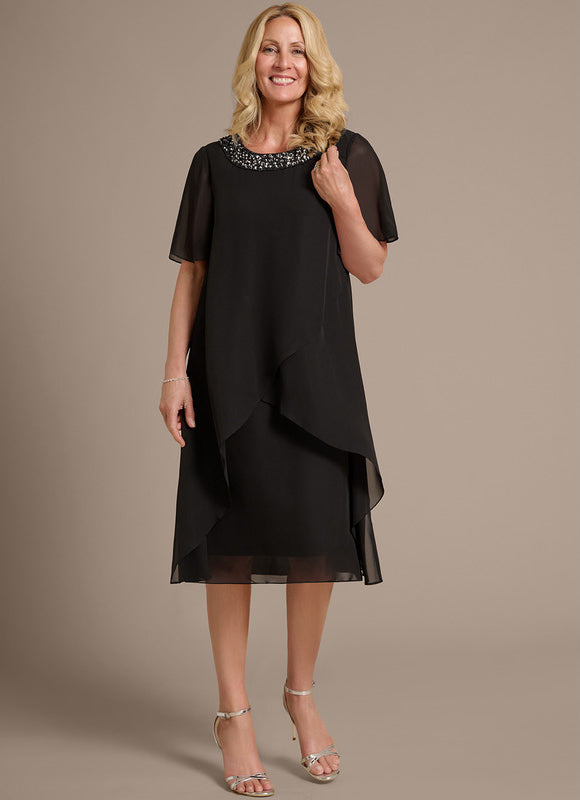 Robe Trapèze Ébène Élégante - gallery 3