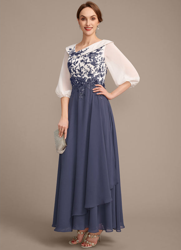 Robe Trapèze Élégance Marine Mystique - gallery 3