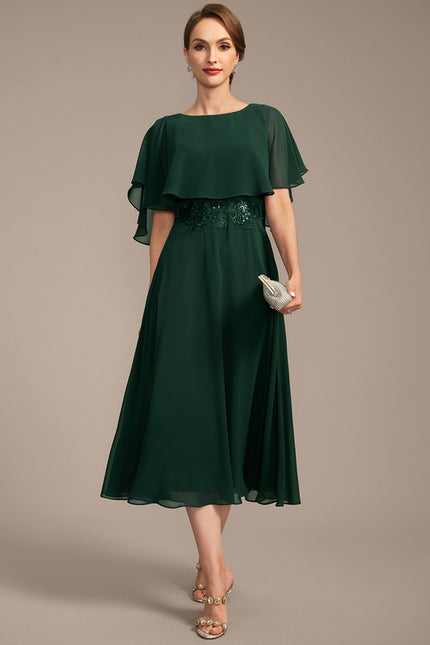 Robe Trapèze Verte Étoile