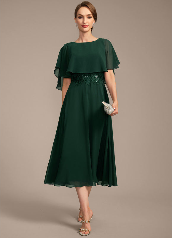 Robe Trapèze Verte Étoile
