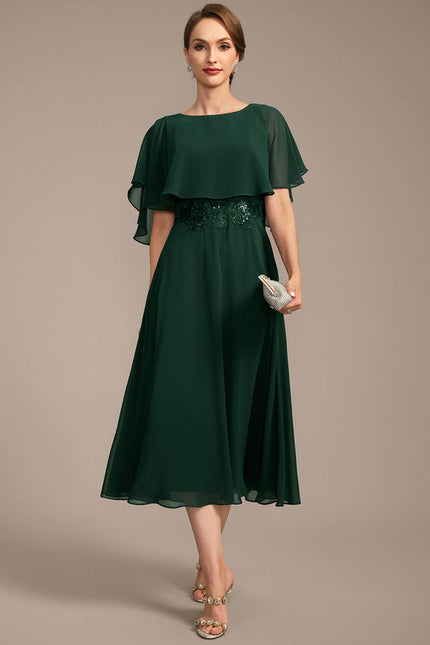 Robe Trapèze Verte Étoile