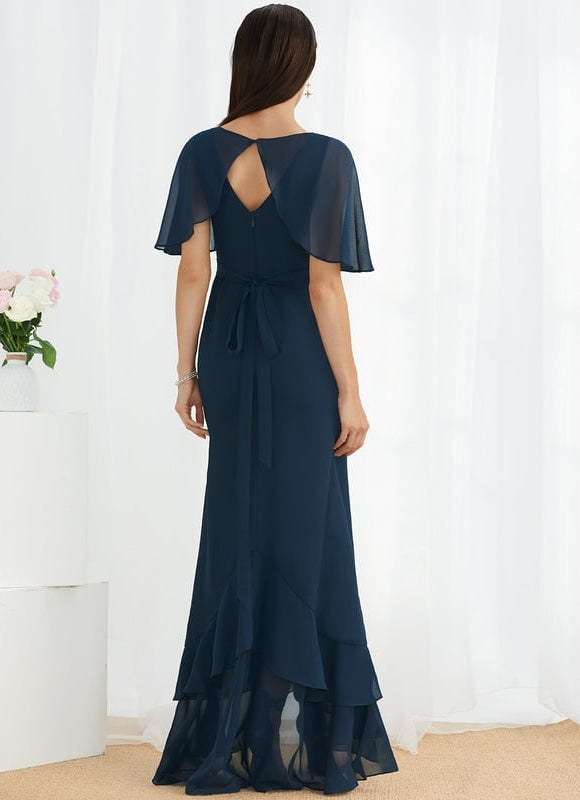 Robe Trapèze Aérienne Vert Pâle - gallery 2