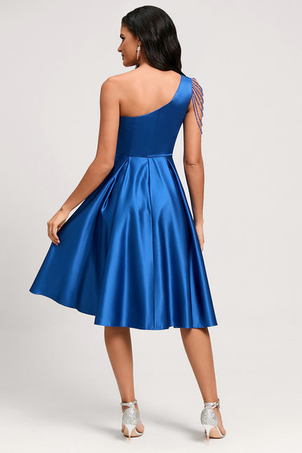 Robe Trapèze Satin Éclat Moderne - gallery 4