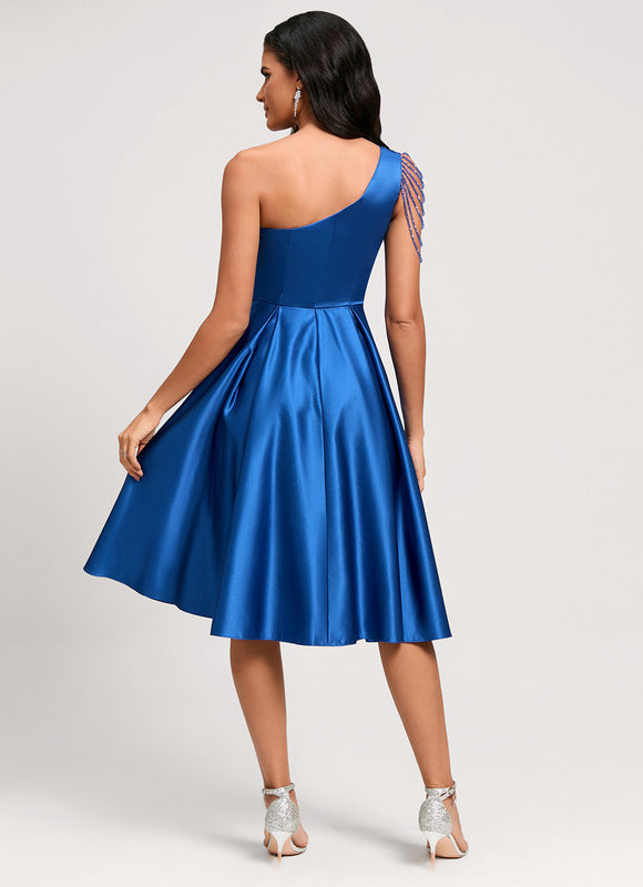 Robe Trapèze Satin Éclat Moderne - gallery 4