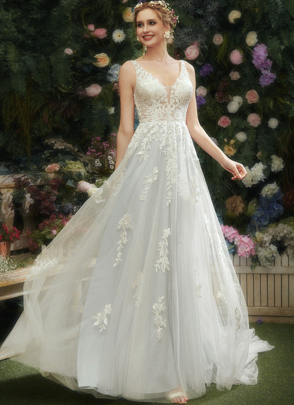 Robe Trapèze Voile Floral - gallery 3