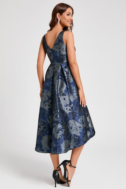 Robe Trapèze Nuit Fleurie - gallery 5