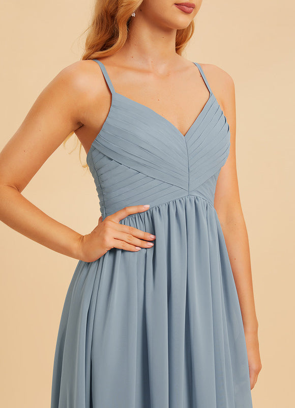 Robe Trapèze Longue Beige Élégante - gallery 6