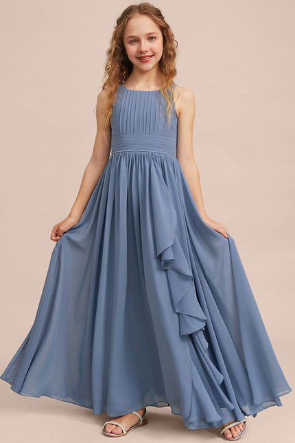 Robe Trapèze Bleu Doux Éclat - gallery 2