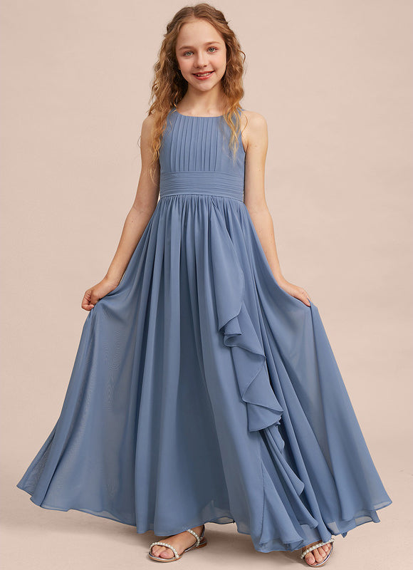 Robe Trapèze Bleu Doux Éclat - gallery 2