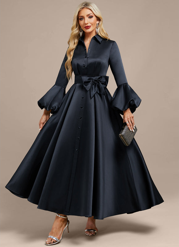 Robe Trapèze Élégance Sombre - gallery 1