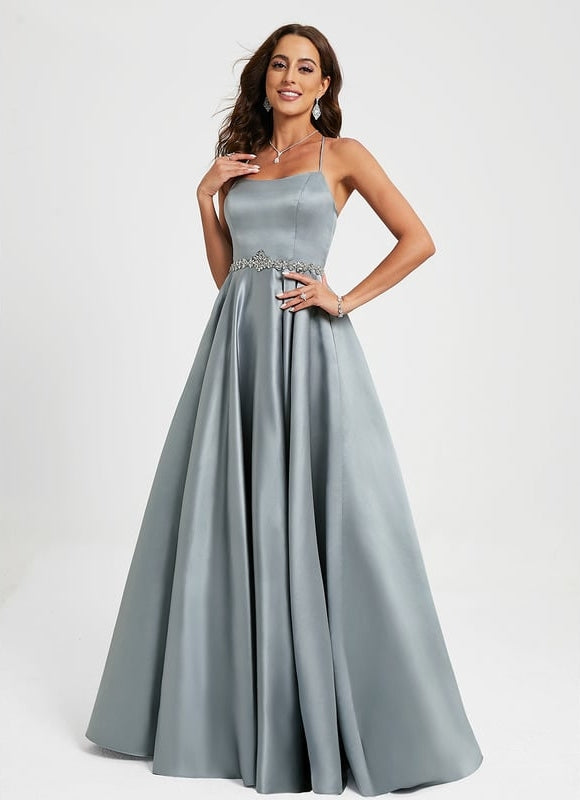 Robe Trapèze Satin Éclat Élégant - gallery 2