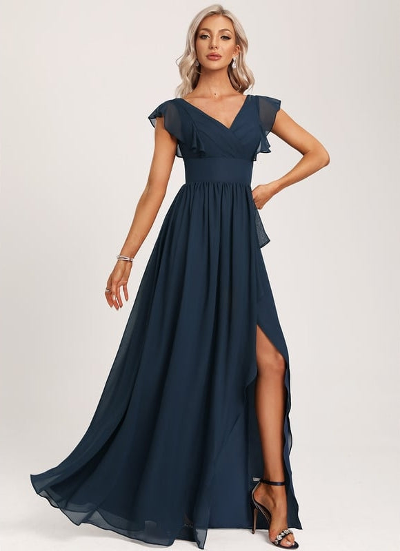 Robe Trapèze Mousseline Fendue