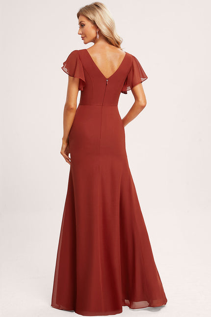 Robe Trapèze Mousseline Fendue - gallery 3