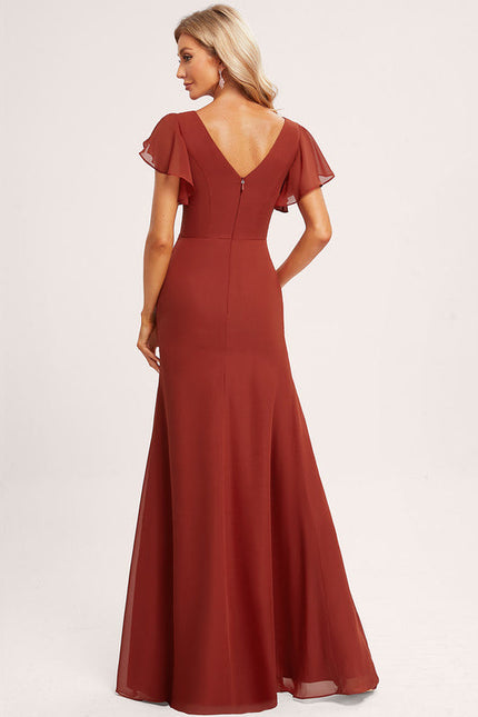 Robe Trapèze Mousseline Fendue - gallery 3