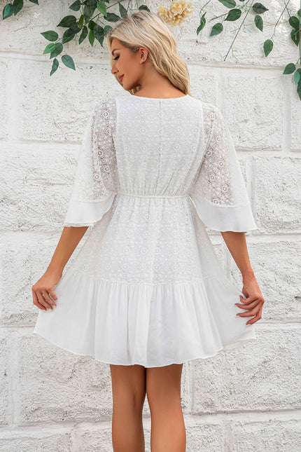 Robe Trapèze Éthérée Texturée - gallery 3