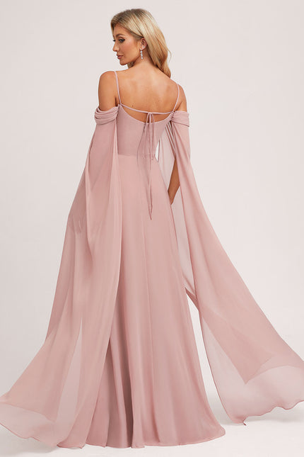 Robe Trapèze Éthérée Rose - gallery 6