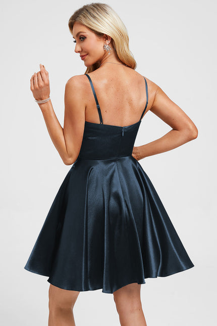 Robe Trapèze Satin Nuit - gallery 1