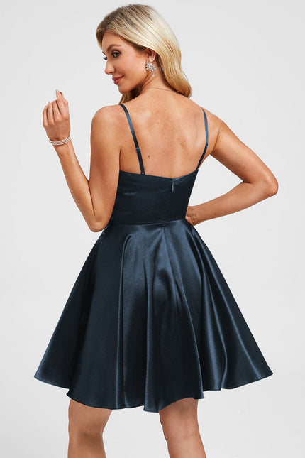Robe Trapèze Satin Nuit - gallery 1