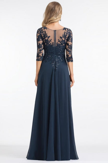 Robe Trapèze Marine Éclatante - gallery 2