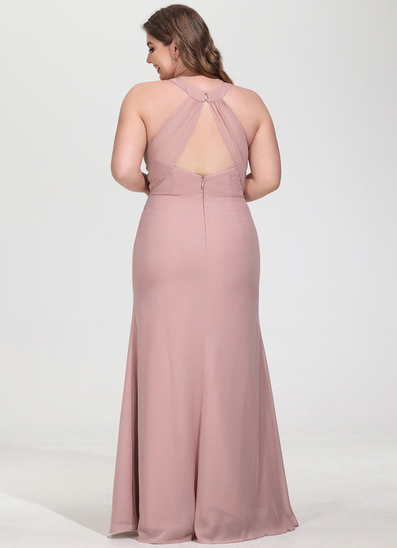 Robe Trapèze Mousseline Fendue - gallery 8