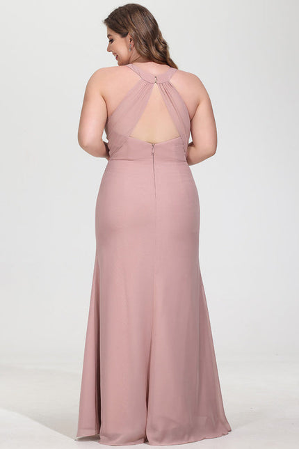 Robe Trapèze Mousseline Fendue - gallery 8