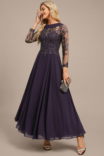 Robe Trapèze Satin Prunelle - gallery 4