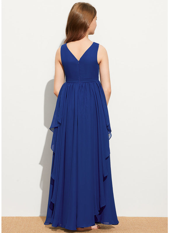 Robe Trapèze Bleu Céleste Aérien - gallery 4
