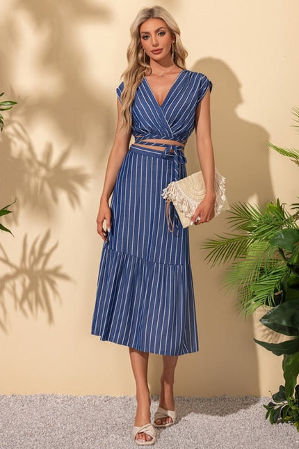 Robe Trapèze Rayée Détente - gallery 4