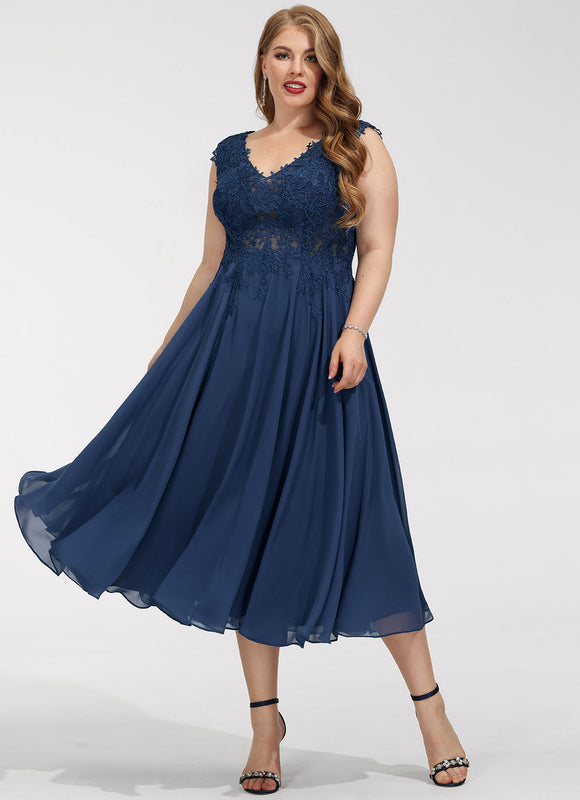 Robe Trapèze Noire Et Blanche Dentelle - gallery 6