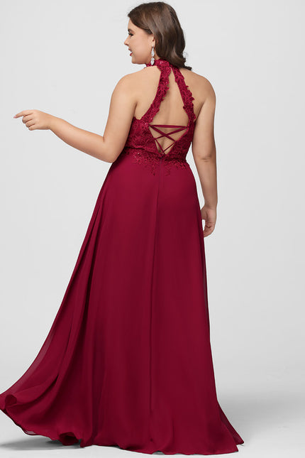 Robe Trapèze Rouge Éblouissant - gallery 6
