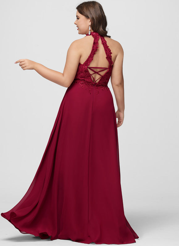 Robe Trapèze Rouge Éblouissant - gallery 6