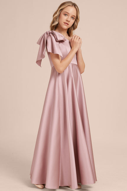 Robe Trapèze Asymétrique Rosée - gallery 6