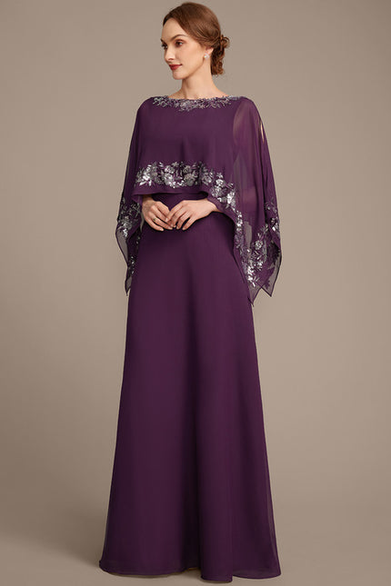 Robe Trapèze Violette Éthérée - gallery 3