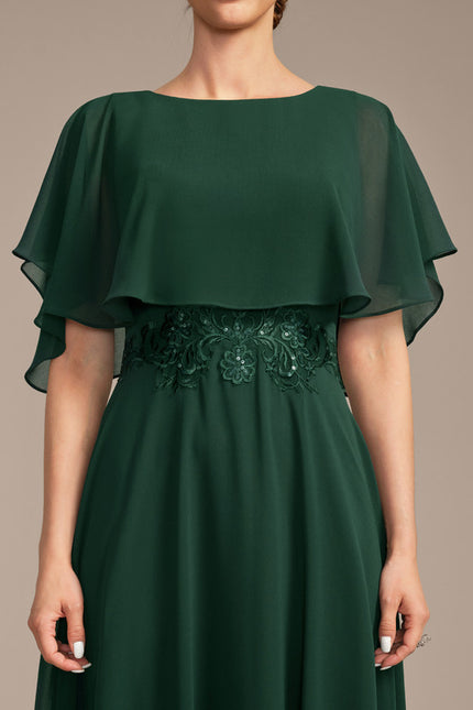 Robe Trapèze Verte Étoile - gallery 7