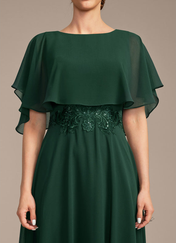 Robe Trapèze Verte Étoile - gallery 7