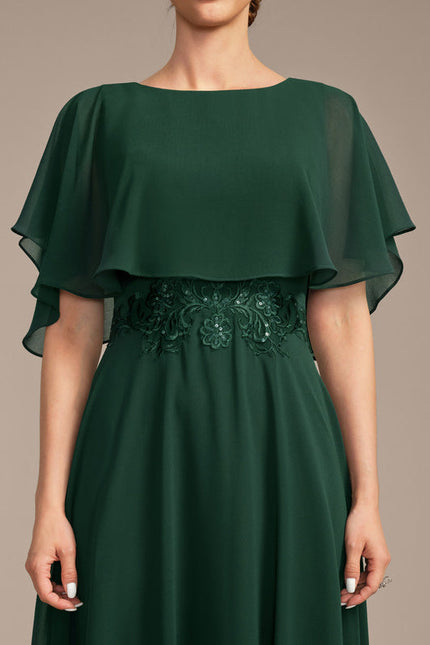 Robe Trapèze Verte Étoile - gallery 7