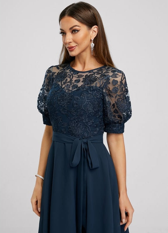 Robe Trapèze Nuit Émeraude - gallery 4