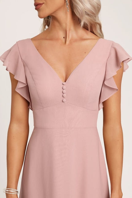 Robe Trapèze Mousseline Fendue - gallery 1