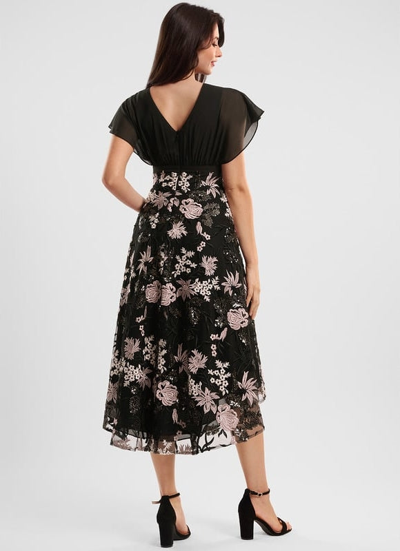 Robe Trapèze Élégance Florale - gallery 3