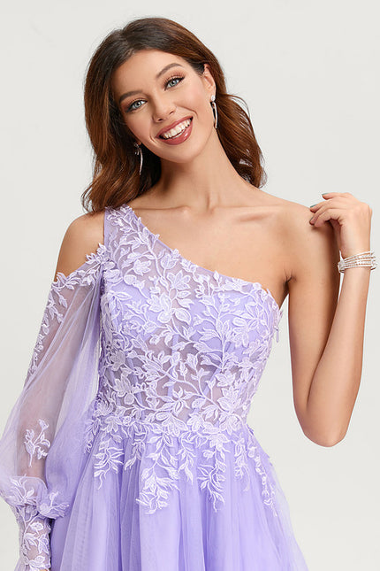 Robe Trapèze Lavande Éclatante - gallery 6