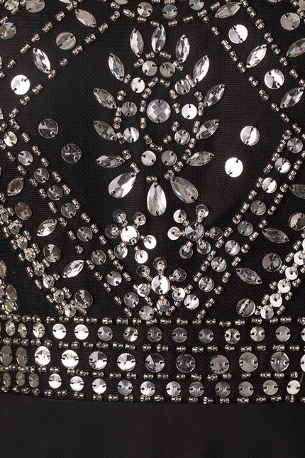 Robe Trapèze Noir Élégant Flottant - gallery 5
