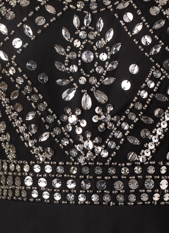 Robe Trapèze Noir Élégant Flottant - gallery 5