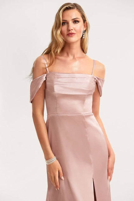 Robe Trapèze Satinée Cascade - gallery 3
